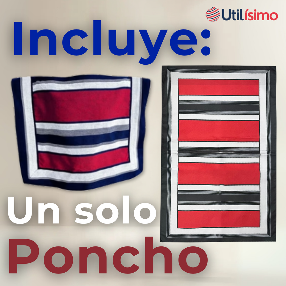 Poncho Manta Huaso Cueca Fiestas Patrias Para Niños