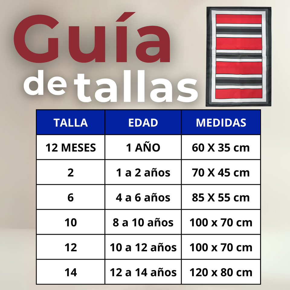 Poncho Manta Huaso Cueca Fiestas Patrias Para Niños
