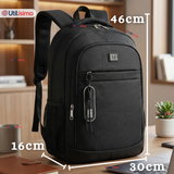 Mochila Multifuncional Ejecutiva Escolar Viaje Cabina Impermeable Resistente Notebook 46cm Negro 23L
