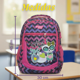 Mochila Escolar Bolso Con Estuche + Lonchera 45Cm Tela Oxford Niña Kitty Love