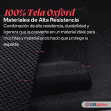 Mochila Escolar Bolso Con Efecto 3D Estuche + Lonchera 40Cm Tela Oxford Niño Dark Dinosaur