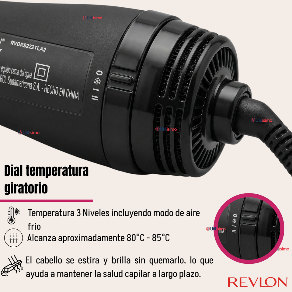 Cepillo Secador Alisador One Step Voluminizador Revlon 800W