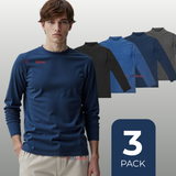 Pack 3 Camiseta Polar Cuello Alto Beatle Hombre Primera Capa Polera Surtido