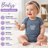 Pack 4 Bodys Manga Corta 100% Algodón Tedmimak Bebé Niña Purple