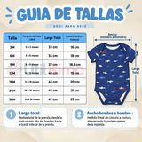 Pack 4 Bodys Manga Corta 100% Algodón Tedmimak Bebé Niño Shark