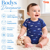 Pack 4 Bodys Manga Corta 100% Algodón Tedmimak Bebé Niño Shark