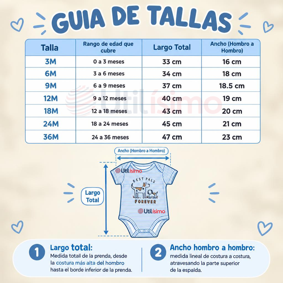 Pack 4 Bodys Manga Corta 100% Algodón Tedmimak Bebé Niño Best Pals