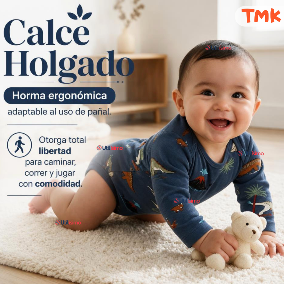 Set 5 Bodys Modelos Surtidos Manga Larga Algodón Niño