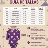 Pack 4 Bodys Manga Larga %100 Algodón Tedmimak Niña Little Violet