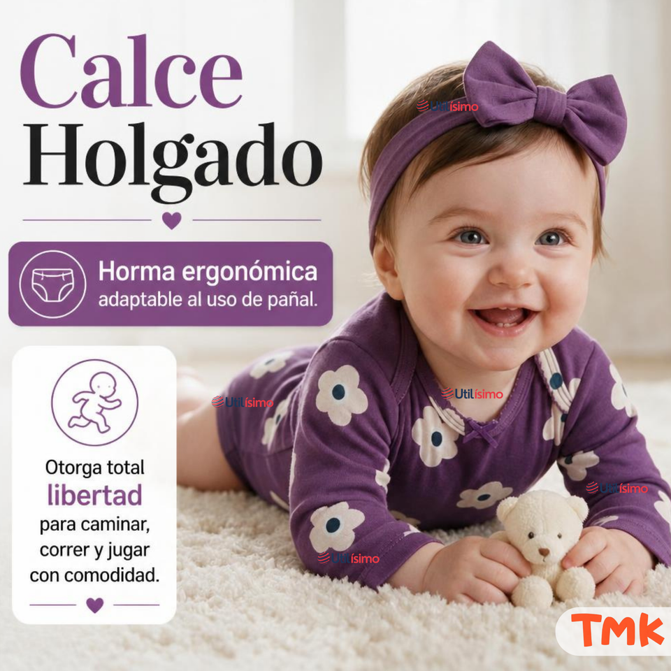Pack 4 Bodys Manga Larga %100 Algodón Tedmimak Niña Little Violet