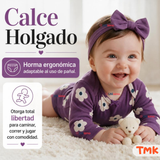 Pack 4 Bodys Manga Larga %100 Algodón Tedmimak Niña Little Violet