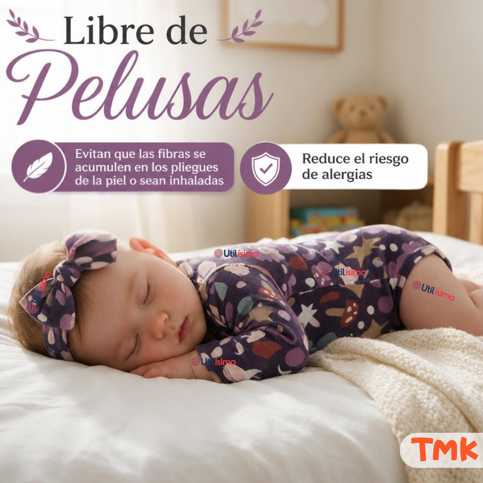 Pack 4 Bodys Manga Larga %100 Algodón Tedmimak Niña Little Violet