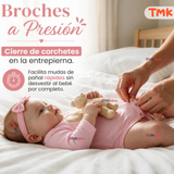 Pack 4 Bodys Manga Larga %100 Algodón Tedmimak Niña Baby Pink