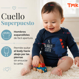 Pack 4 Bodys Manga Larga %100 Algodón Tedmimak Niño Baby Dino