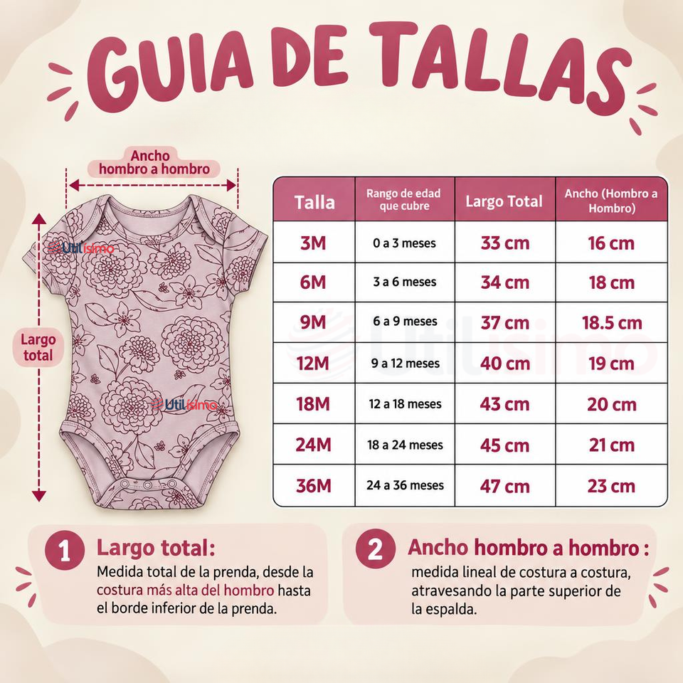 Pack 4 Bodys Manga Corta 100% Algodón Tedmimak Bebé Niña Violet