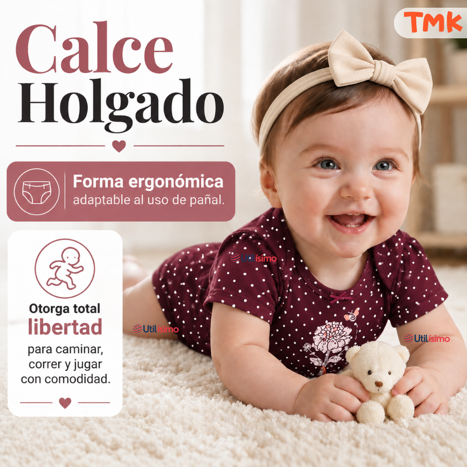 Pack 4 Bodys Manga Corta 100% Algodón Tedmimak Bebé Niña Violet