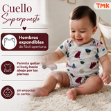 Pack 4 Bodys Manga Corta 100% Algodón Tedmimak Bebé Niño Forest