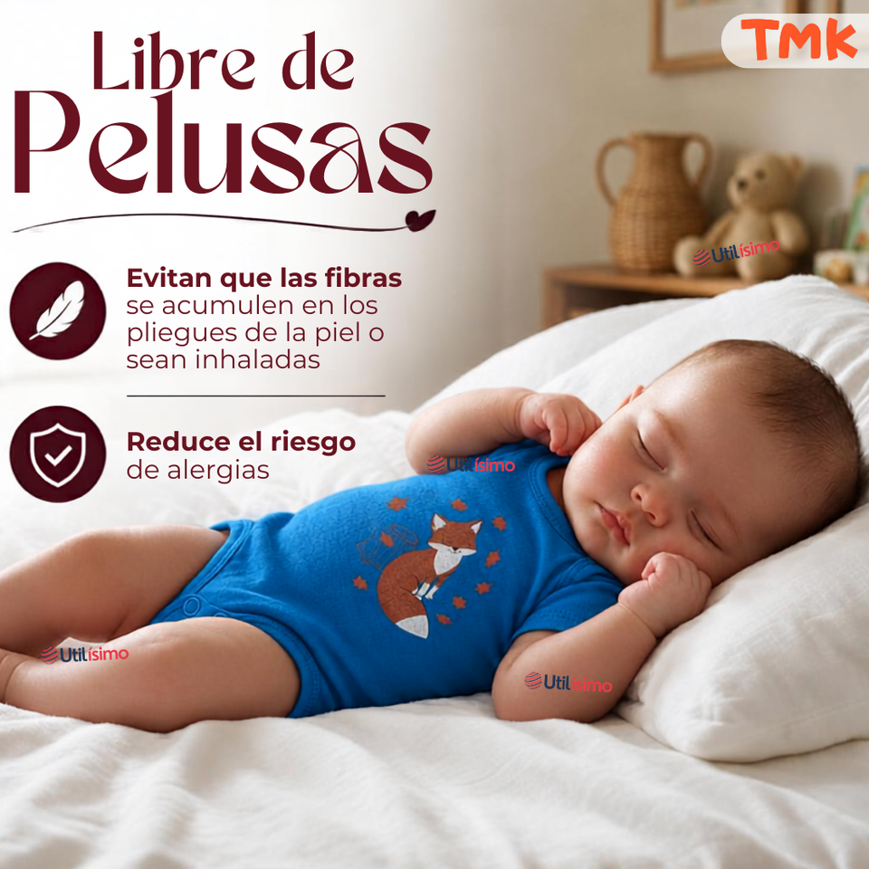 Pack 4 Bodys Manga Corta 100% Algodón Tedmimak Bebé Niño Forest