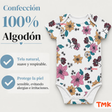 Pack 4 Bodys Manga Corta 100% Algodón Tedmimak Bebé Niña Flower