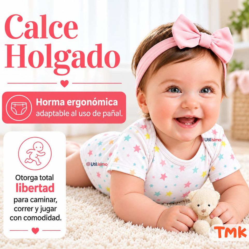 Pack 4 Bodys Manga Corta 100% Algodón Tedmimak Bebé Niña So Pink