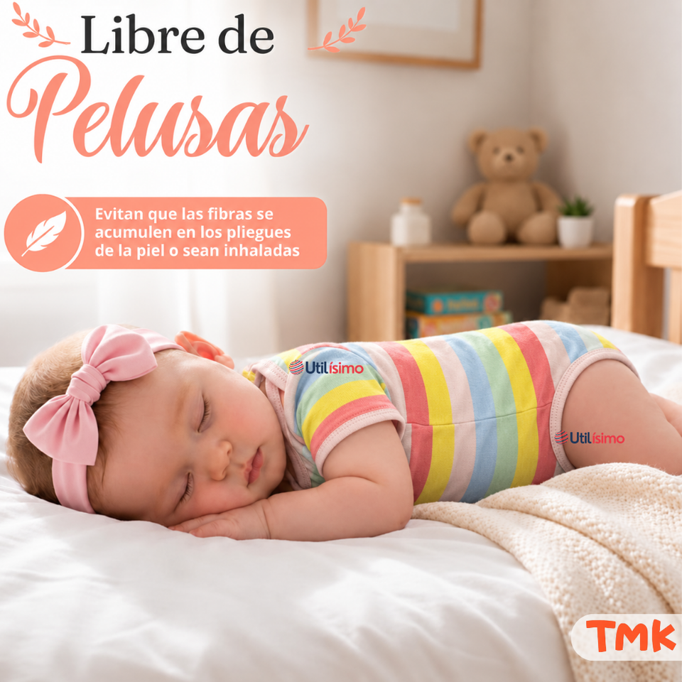 Pack 4 Bodys Manga Corta 100% Algodón Tedmimak Bebé Niña So Pink
