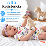 Pack 4 Bodys Manga Corta 100% Algodón Tedmimak Bebé Niña Butterfly