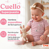 Pack 4 Bodys Manga Corta 100% Algodón Tedmimak Bebé Niña Baby Pink