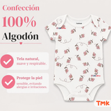 Pack 4 Bodys Manga Corta 100% Algodón Tedmimak Bebé Niña Baby Pink