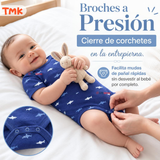 Pack 4 Bodys Manga Corta 100% Algodón Tedmimak Bebé Niño Shark