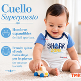 Pack 4 Bodys Manga Corta 100% Algodón Tedmimak Bebé Niño Shark