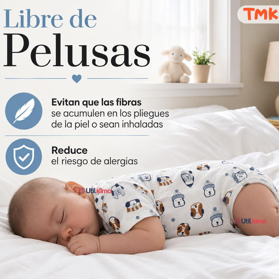 Pack 4 Bodys Manga Corta 100% Algodón Tedmimak Bebé Niño Best Pals