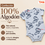Pack 4 Bodys Manga Corta 100% Algodón Tedmimak Bebé Niño Car & Truck