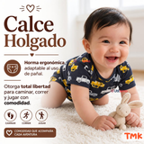 Pack 4 Bodys Manga Corta 100% Algodón Tedmimak Bebé Niño Car & Truck