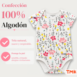 Pack 5 Bodys Manga Corta 100% Algodón Tedmimak Bebé Niña Garden