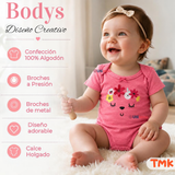 Pack 5 Bodys Manga Corta 100% Algodón Tedmimak Bebé Niña Garden