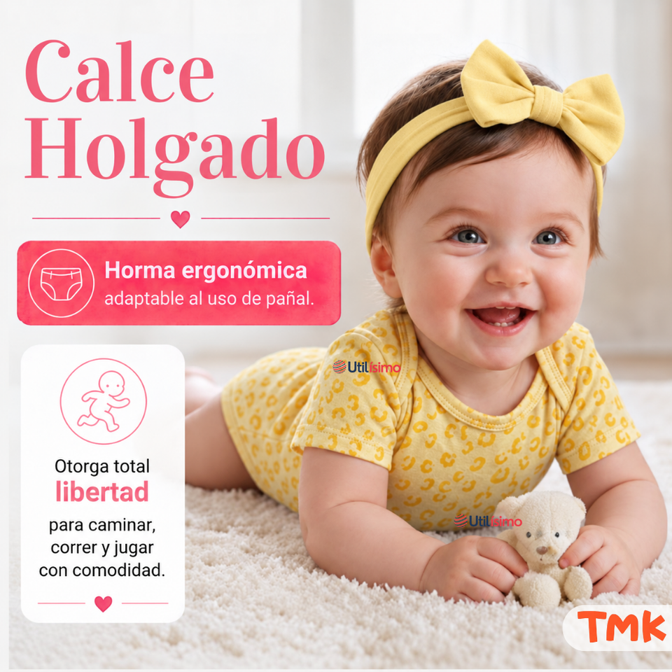 Pack 5 Bodys Manga Corta 100% Algodón Tedmimak Bebé Niña Garden