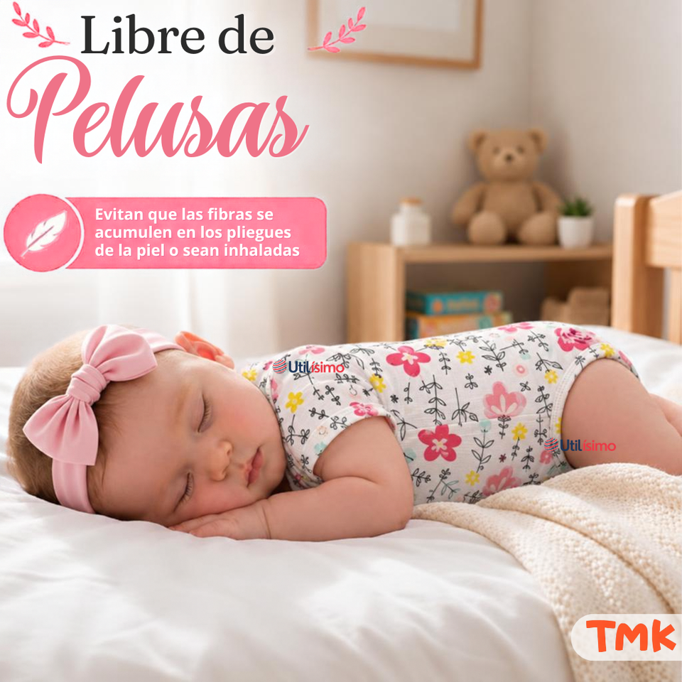 Pack 5 Bodys Manga Corta 100% Algodón Tedmimak Bebé Niña Garden