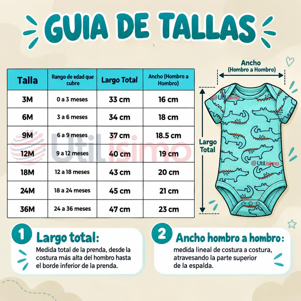 Pack 5 Bodys Manga Corta 100% Algodón Tedmimak bebé Niño Animals