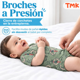 Pack 5 Bodys Manga Corta 100% Algodón Tedmimak bebé Niño Animals