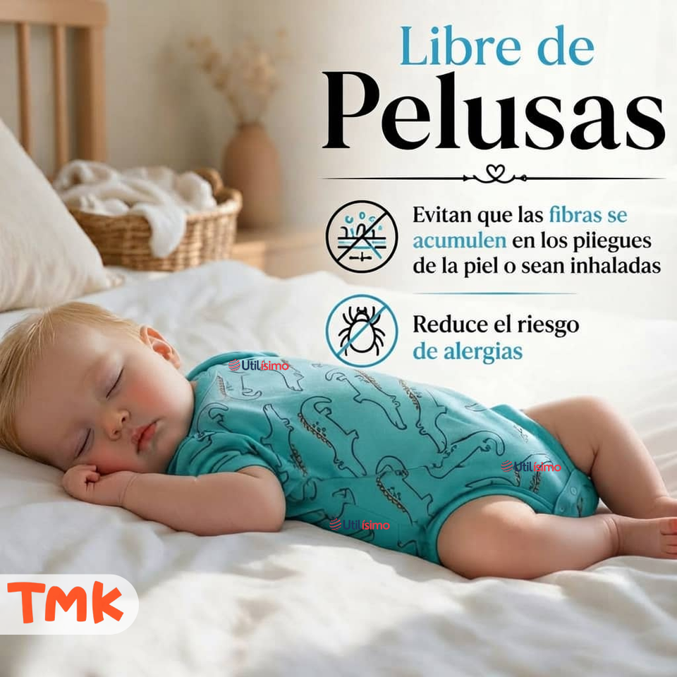 Pack 5 Bodys Manga Corta 100% Algodón Tedmimak bebé Niño Animals
