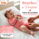 Pack 5 Bodys Manga Larga %100 Algodón Tedmimak Niña Baby Pink