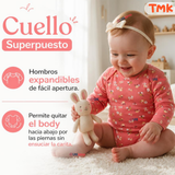 Pack 5 Bodys Manga Larga %100 Algodón Tedmimak Niña Baby Pink