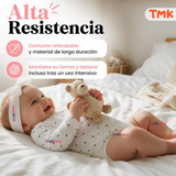 Pack 5 Bodys Manga Larga %100 Algodón Tedmimak Niña Baby Pink