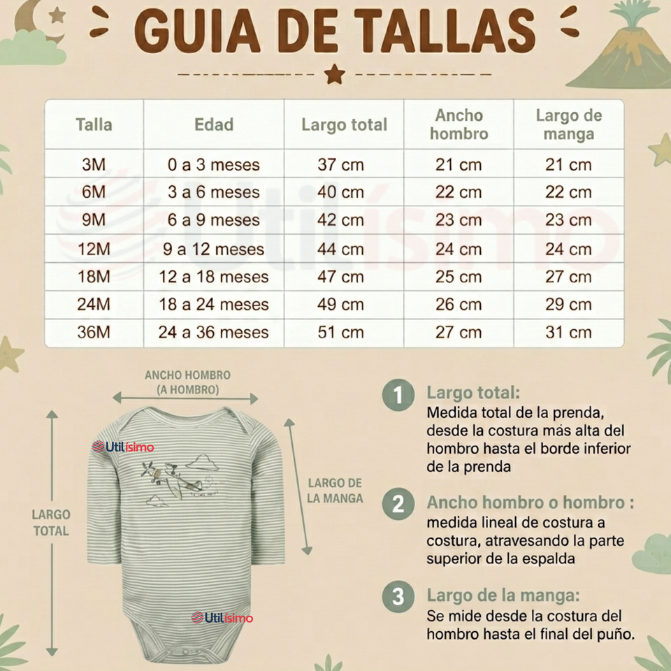 Set 5 Bodys Modelos Surtidos Manga Larga Algodón Niño