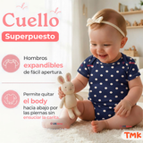Pack 5 Bodys Manga Corta 100% Algodón Tedmimak Bebé Niña Tiny Animals
