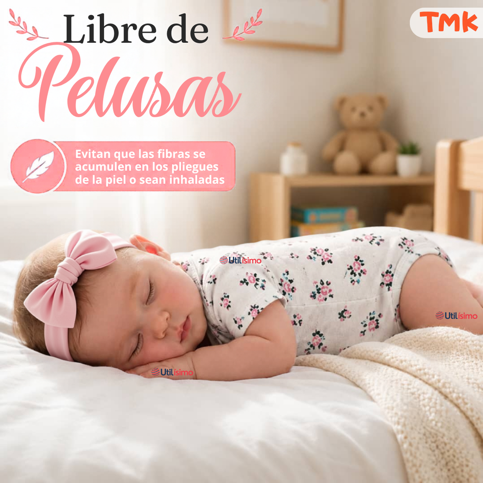 Pack 5 Bodys Manga Corta 100% Algodón Tedmimak Bebé Niña Tiny Animals