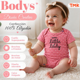 Pack 5 Bodys Manga Corta 100% Algodón Tedmimak Bebé Niña Tiny Animals