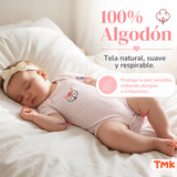Pack 5 Bodys Manga Corta 100% Algodón Tedmimak Bebé Niña Tiny Animals