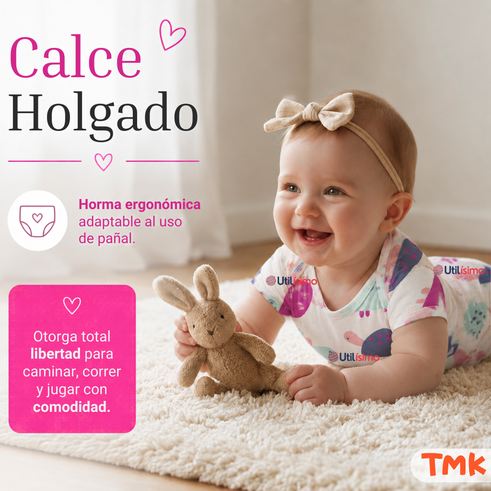 Pack 5 Bodys Manga Corta 100% Algodón Tedmimak Bebé Niña Bunny