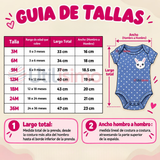Pack 5 Bodys Manga Corta 100% Algodón Tedmimak Bebé Niña Bunny
